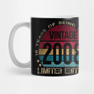 16th Birthday 16 Year Old s Vintage 2008 Limited Edition Mug